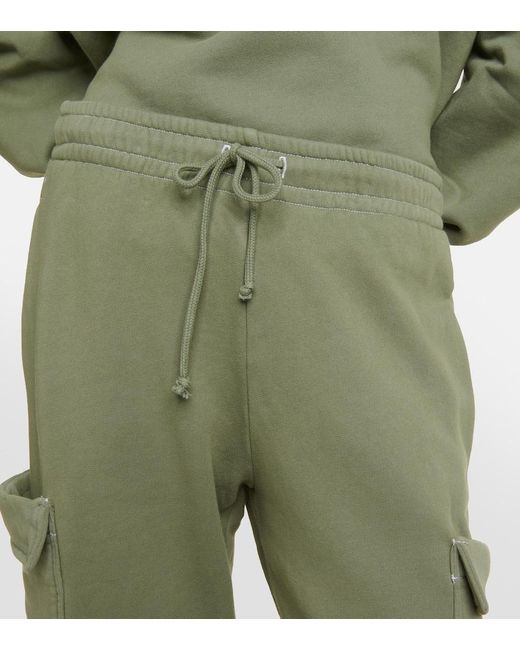 Pantalones deportivos cargo de algodon Velvet de color Green