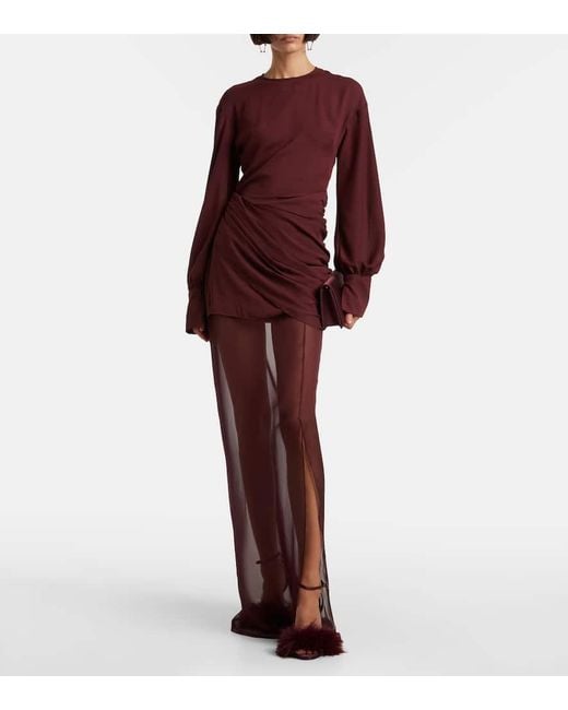 Christian Louboutin Red Patchoulina 100 Crepe Satin Sandals