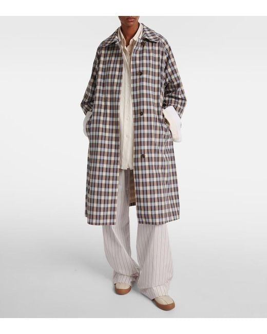 The Row White Nesson Oversized Striped Cupro Shirt