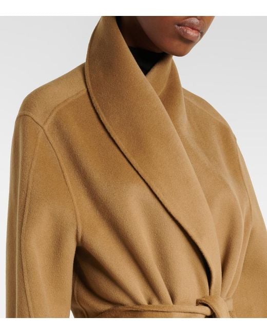 Rohe Natural Scarf-Detail Wool And Cashmere Wrap Coat