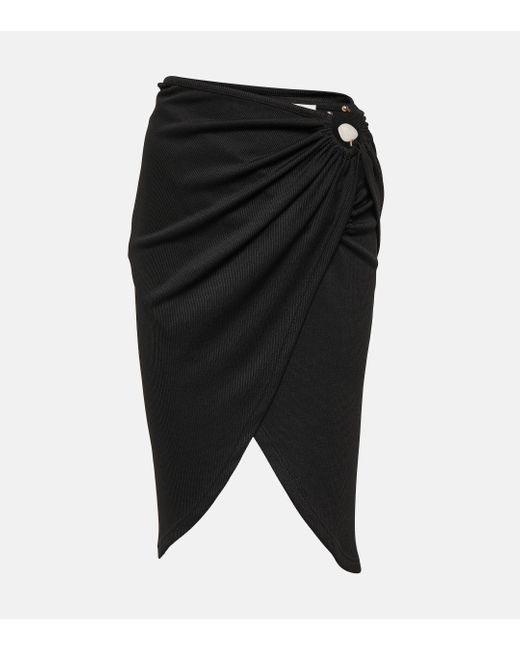 Christopher Esber Black Ring-detail Wrap Skirt