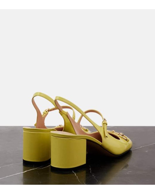 Salones Horsebit 55 De Charol Gucci de color Metallic