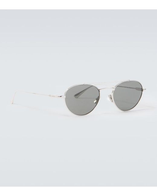Saint Laurent Gray Sl 97 Aviator Sunglasses for men