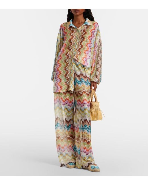 Missoni Blue Elle Zigzag Espadrilles