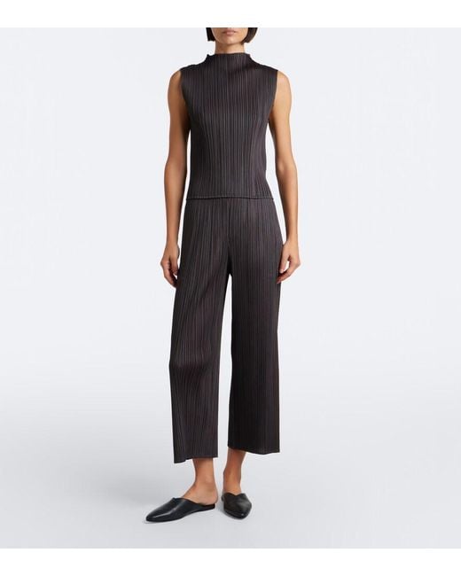 Pleats Please Issey Miyake Black Monthly Colors: August Pleated Top