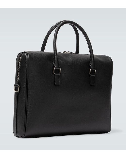 Saint Laurent Black Duffle Leather Briefcase for men