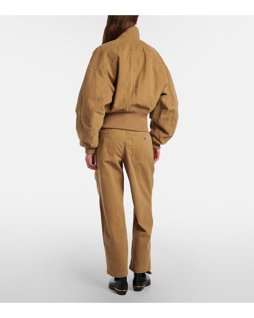 Isabel Marant Natural Opalyna Cotton Twill Wide-Leg Pants