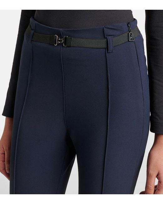 Toni Sailer Blue Theodora Belted Stirrup Ski Pants