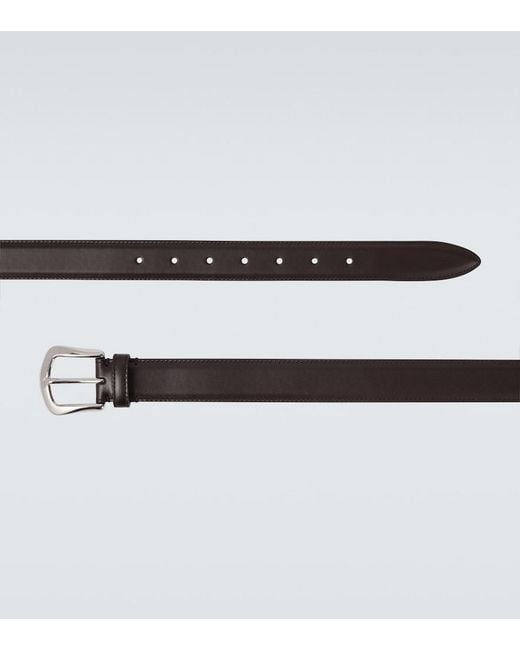 Brunello Cucinelli Brown Leather Belt for men