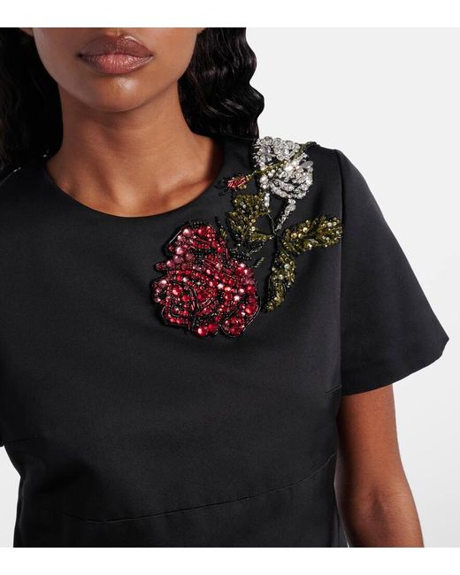 Alexander McQueen Black Embellished Minidress