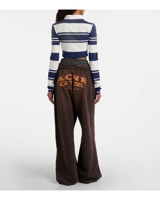 Pantalones Deportivos De Algodon Acne de color Brown