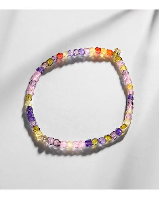 Sydney Evan Metallic 14Kt Zirconia Bracelet With Diamonds