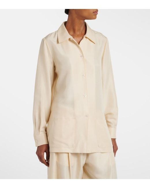 The Row Natural Lucetta Silk Shirt