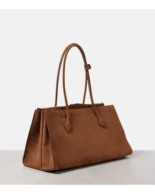 Alaïa Brown Le Teckel Suede Tote Bag