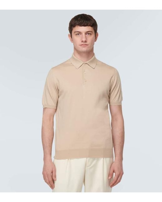 Kiton Natural Cotton Polo Shirt for men