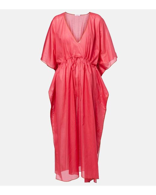 Eres Red Kaftan Voilier Aus Baumwoll-Voile