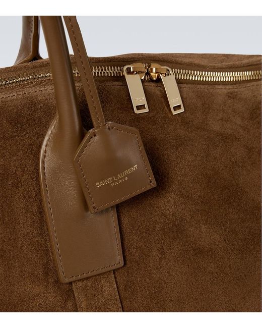 Saint Laurent Giant Suede Bowling Bag in Brown for Men Lyst