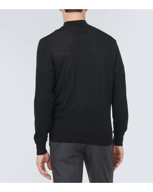 Zegna Black Wool Sweater for men