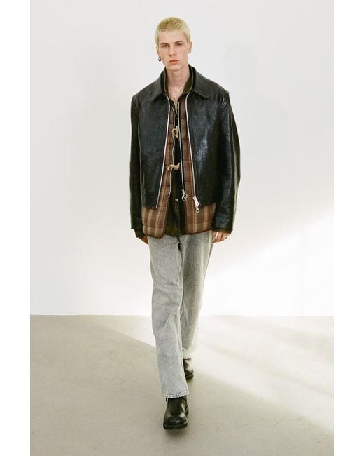 Our Legacy Gray Third Cut Wide-Leg Jeans for men