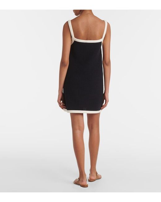 Gucci Blue Knitted Cotton-Blend Minidress
