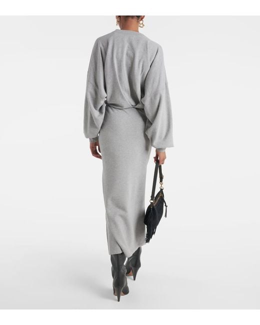 Vestido Salomon de algodon fruncido Isabel Marant de color Gray