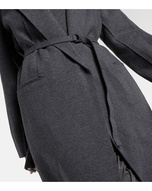 Abrigo Oversized De Mezcla De Algodon Norma Kamali de color Black