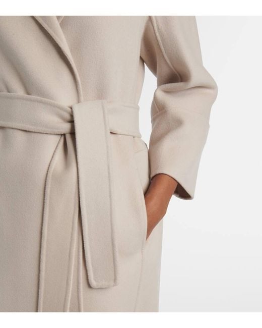 Max Mara Natural Mantel Mit Gürtel