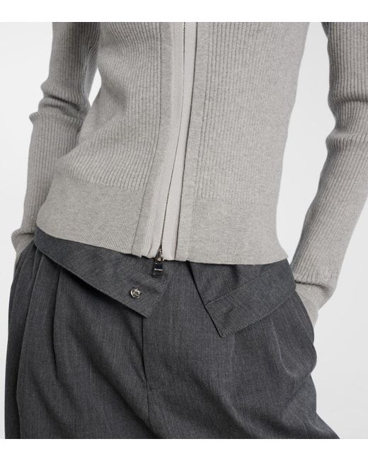 J.W. Anderson Gray Bestickter Cardigan Aus Einem Baumwollgemisch