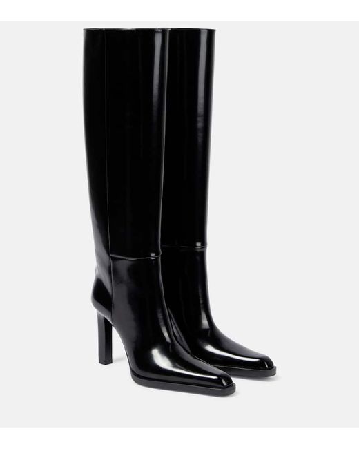 Botas altas Nina de piel Saint Laurent de color Black