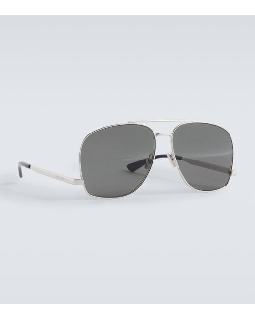 Saint Laurent Gray Sl 653 Leon Aviator Sunglasses for men