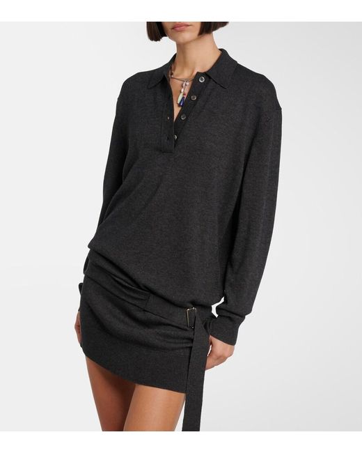 Isabel Marant Black Belted Polo Dress