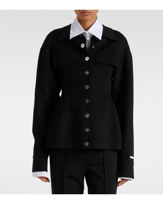 Sportmax Black Virgin Wool Jacket