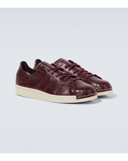 Y-3 Brown Superstar Leather Sneakers for men