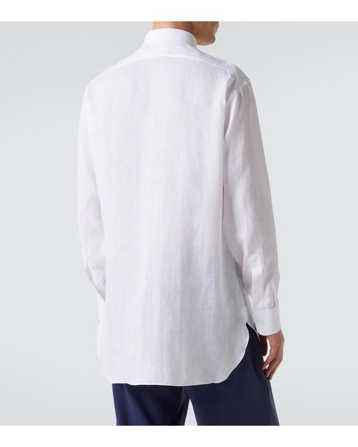 Charvet White Linen Shirt for men