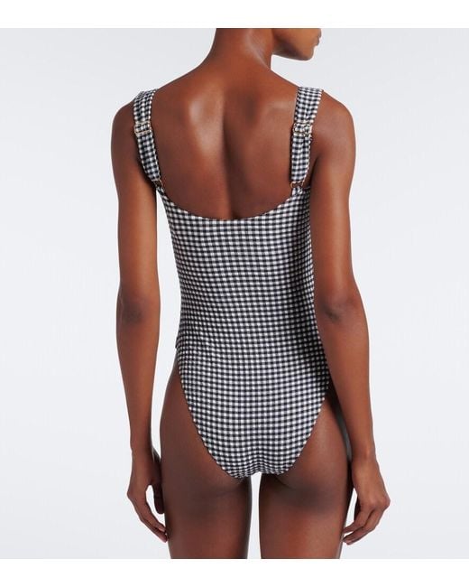 Montce White Victoria Gingham Swimsuit