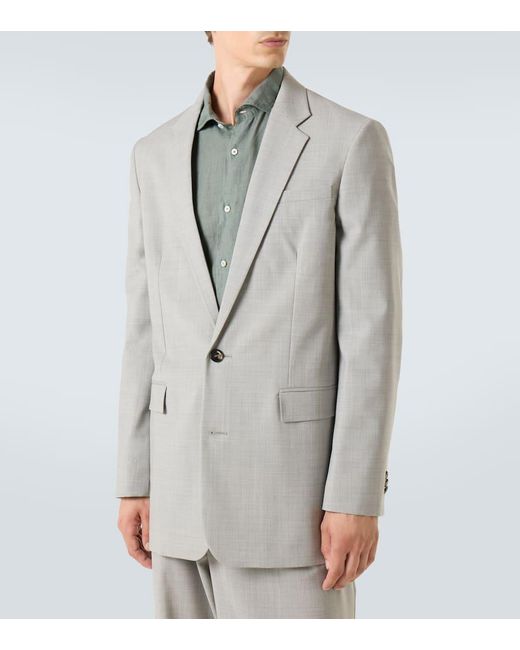 Loewe Gray Wool Blazer for men