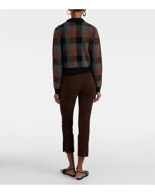 Vince Brown Suede Slim Pants