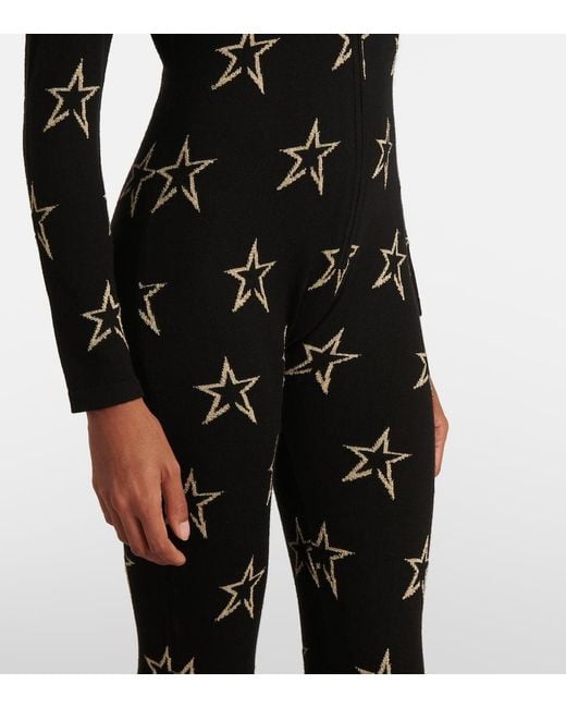 Perfect Moment Black Ski-Overall Floro Aus Einem Wollgemisch