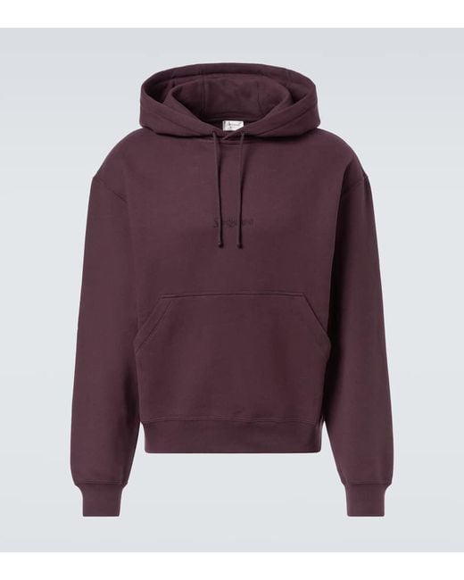 Saint Laurent Hoodie Aus Baumwolle in Purple für Herren