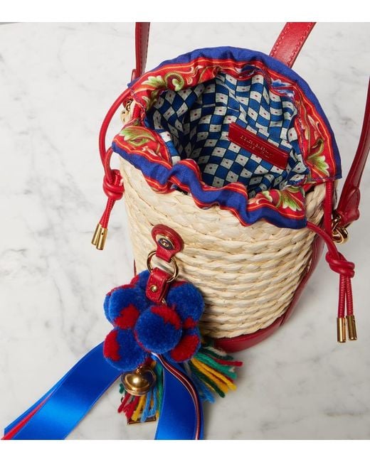 Dolce & Gabbana White Bucket Bag Taormina Carla Medium