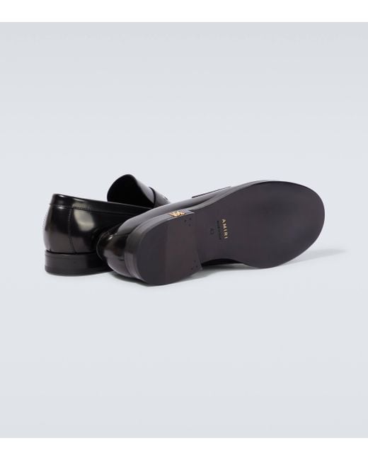 Amiri Black Leather Loafers for men