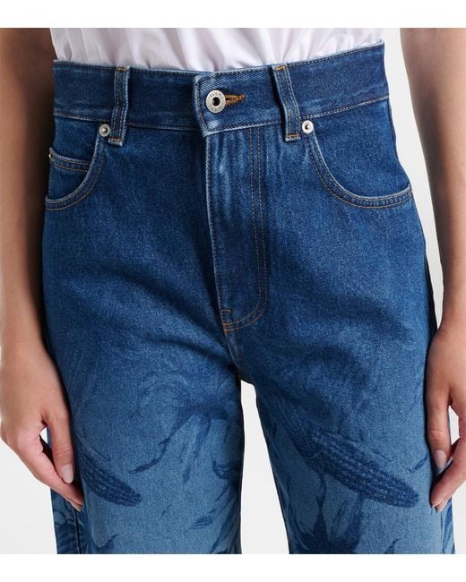 Loewe Blue Paula's Ibiza Printed Barrel-Leg Jeans