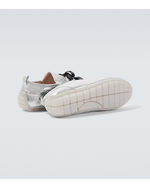 Simone Rocha Ballerina Grip Metallic Leather Sneakers for men
