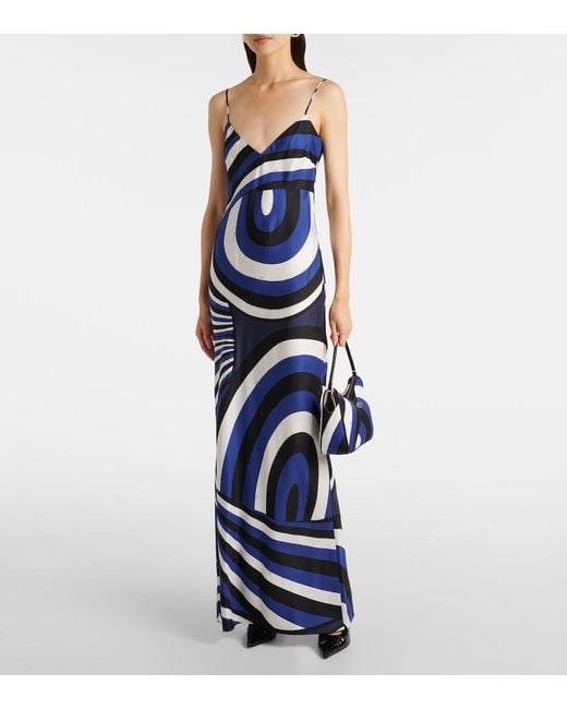 pucci silk slip dress Istrice silk slip dress in multicoloured - Pucci