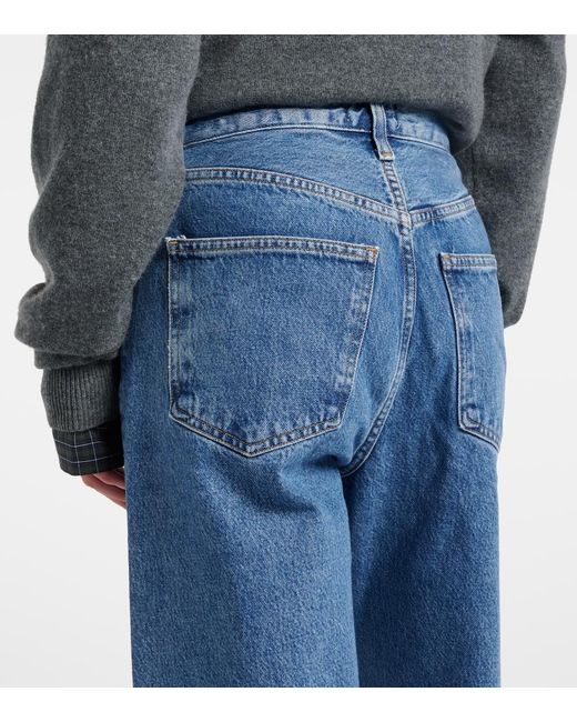 Agolde Blue Low Curve Wide-Leg Jeans