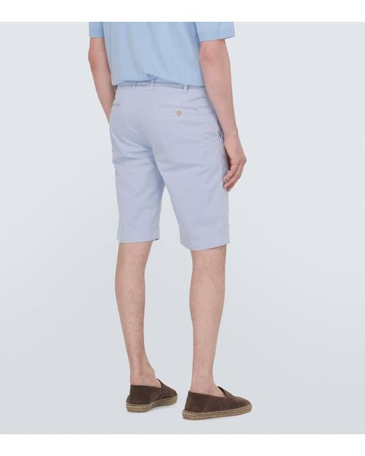 Shorts de algodon Canali de hombre de color Blue