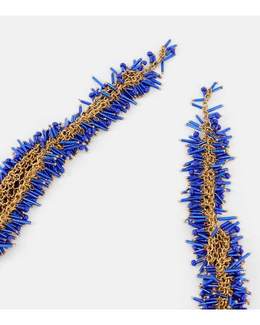 Collier A Perles Dries Van Noten en coloris Blue