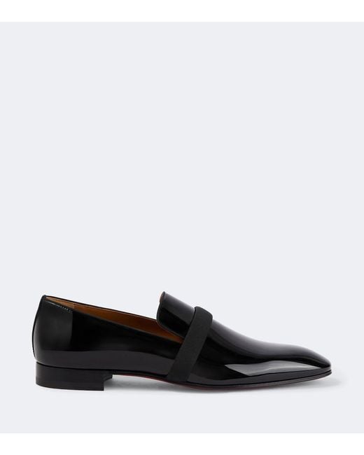 Christian Louboutin Black Dandydeco Patent Leather Loafers for men
