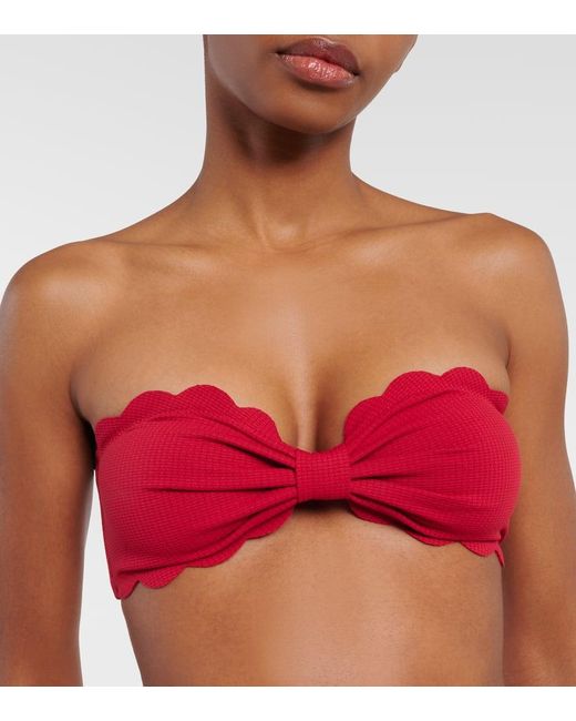 Top bikini a fascia Antibes di Marysia Swim in Red