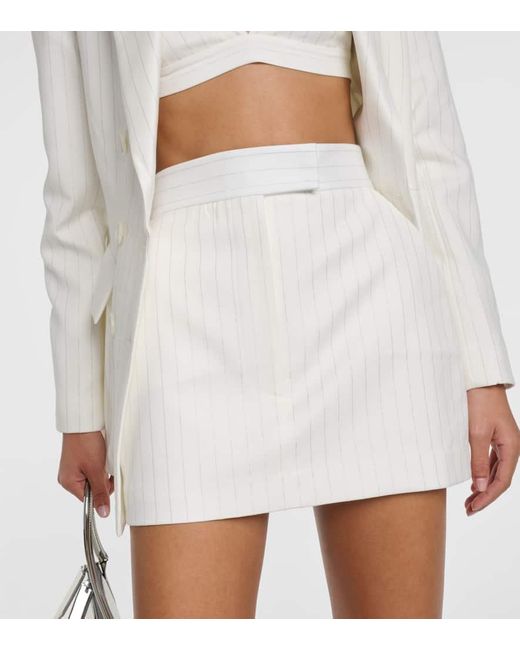 Minifalda Con Raya Diplomatica Alex Perry de color White